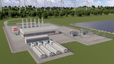 Pictured: An artist's impression of co-located renewable electricity generation and flexibility assets. Image: Wärtsilä